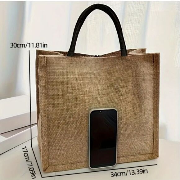 Better Day Burlap Bag - Picture 4 of 6